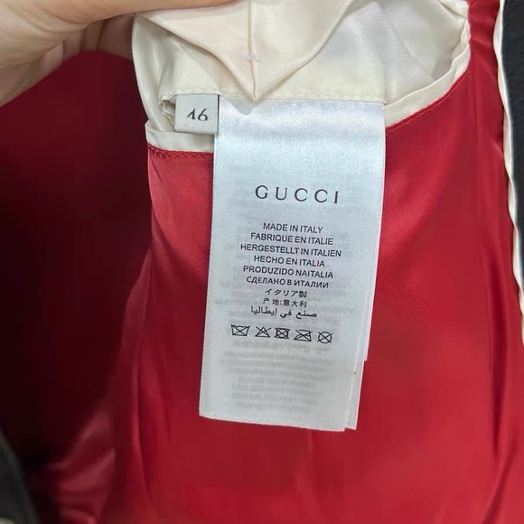 ❣️restock steal Gucci Black and Blue Varsity Jacket with Letter Patch - Picture 5 of 5